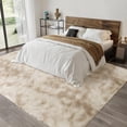 thumbnail image 1 of Hasoo 6' x 9' Fluffy Shaggy Soft Area Rug for Living Room Dorm Home Decor Aesthetic, Dark Blue, 1 of 7
