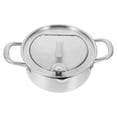 thumbnail image 1 of 1 Pce Casserole à Frire Ménagère avec Thermomètre Poêle à Friteuse Profonde en Acier Inoxydable (Argent), 1 of 9