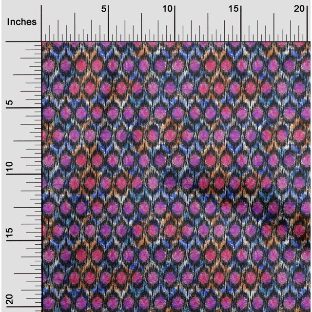 oneOone Cotton Poplin Fabric Chevron Ikat Decor Fabric Printed BTY 42 Inch Wide