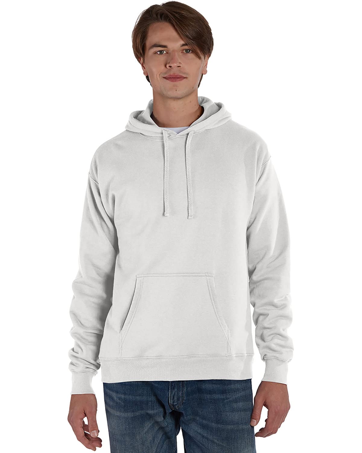 Hanes Adult Perfect Sweats Pullover Hooded Sweatshirt S White