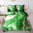 thumbnail image 1 of YST Abstract Artwork 7-Piece Comforter Set, Green Marbling Bedding Set, Queen, 1 of 4