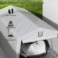 thumbnail image 4 of Outsunny 11' x 20' Portable Garage Carport with Ventilation Windows, Grey, 4 of 10
