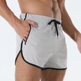 thumbnail image 2 of hotojiny Men's Athletic Running Shorts Drawstring Stretch Workout Shorts Lightweight Sports Gym Basketball Clothes with Zip Pockets, 2 of 7