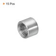 thumbnail image 3 of Unique Bargains Round Coupling Nut M10x1mm 10mm Threaded Sleeve Connector Rod Bar Stud Tube 15 Pack, 3 of 4