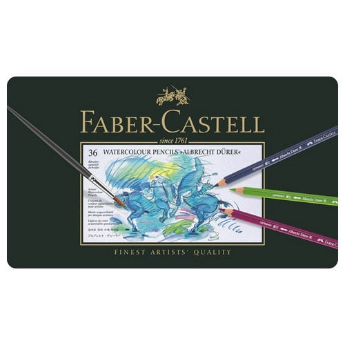 FABER-CASTELL USA 117536 ALBRECHT Lasting Artiste Crayon Aquarelle Métal Boîte de 36