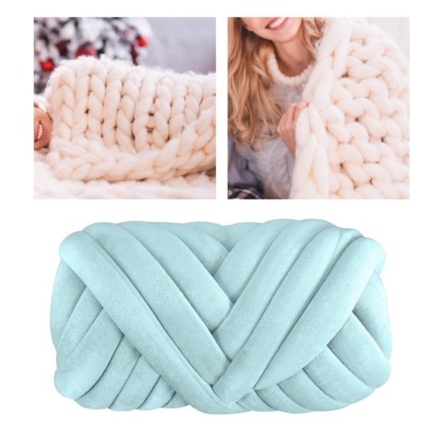 fastboy Chunky Yarn Knitting Arm Knit Soft Yarn 250G for DIY Rug Making Sweaters Light Green