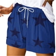 thumbnail image 1 of Plebaso Women's Summer Casual Shorts Printed Drawstring Shorts Lightweight Beach Shorts with Pockets, 1 of 5