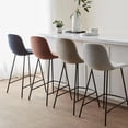 thumbnail image 3 of Bouclair Tabouret de Bar en Tissu Beige et Métal, 3 of 8