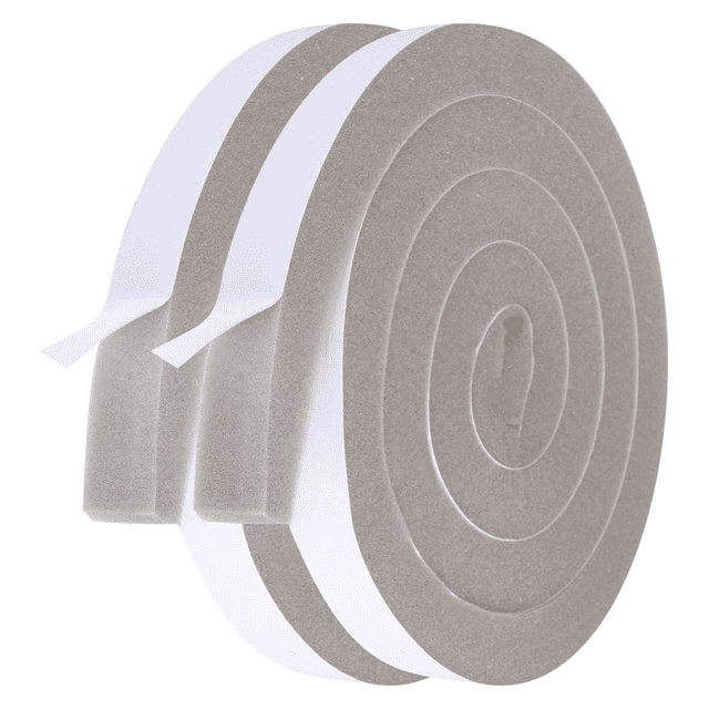 Soundproof Sealing Strip Weather Stripping Foam Tape by TAIWO, designed for weatherproofing and draft prevention. This self-adhesive foam tape is shown in a neutral color, coiled neatly with visible adhesive strips for sealing gaps in windows and doors, reducing noise and improving insulation.