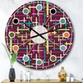 thumbnail image 2 of Designart 'rétro Abstrait Design Xiv Milieu du Siècle Moderne Horloge Murale, 2 of 4