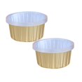 thumbnail image 1 of Oleegame 2 Pcs Plateaux de Pique-Nique pour Aliments 5 Pcs Gobelets Ronds Réutilisables en Papier D\'aluminium Papier D\'aluminium pour Friteuse à Air Chaud Or, 1 of 9