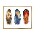 thumbnail image 1 of Designart Colourful Boho Feather Set IX FLOAT FRAME WALL ART, 1 of 4