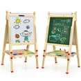 thumbnail image 1 of Gymax Chevalet Artistique pour Enfants avec Rouleau de Papier, Chevalet de Dessin Double Face Ajustable, Planche, 1 of 10