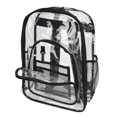 thumbnail image 2 of Clear Backpack, Heavy Duty PVC Transparent Backpack, See Through Backpack With Reinforced Strap, Clear Backpack Stadium Approved, Large Clear Bag For School Work Sports, 2 of 8