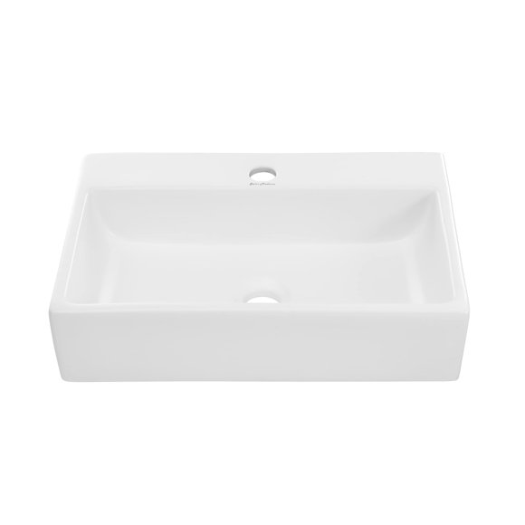 Claire 20 Rectangle Ceramic Vessel Sink Matte White