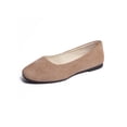 thumbnail image 1 of MAWCLOS Chaussures Décontractées pour Femmes Chaussures de Marche Confort à Enfiler Ballerines Mode Bout Carré Ballerine de Soirée Kaki 9, 1 of 4