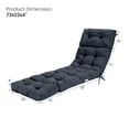 thumbnail image 2 of Costway Coussin de Chaise Longue 73 Pouces Coussin Rembourré pour Fauteuil Inclinable Intérieur Extérieur Gris, 2 of 10