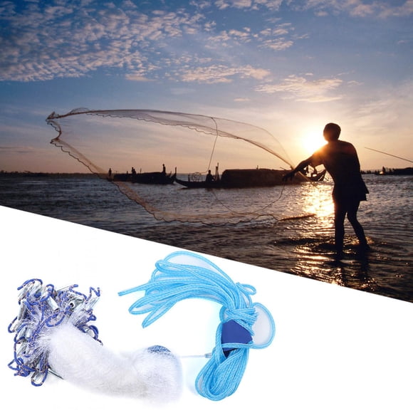 Filfeel Filet de Pêche Style Américain Filet de Pêche Accessoires de Pêche pour Passionnés de Pêche Utilisation en Rivière