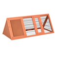thumbnail image 1 of PawHut 47" Triangular Wooden Rabbit Hutch Bunny Guinea Pig House Small Animal Cage Backyard Garden Habitat, 1 of 10