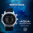 thumbnail image 2 of Men Sports Digital Analog Watch Diving Watch Steel Business Wrist Watch Altimeter Compass 100m Waterproof, 2 of 7