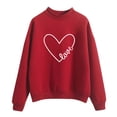 thumbnail image 2 of Meichang Sweat-Shirt pour Femmes Chemise de la Saint-Valentin Sweat-Shirt Graphique Cœur Mignon Pull Col Rond Manches Longues Sweat-Shirts de Vacances Saint-Valentin, 2 of 4