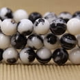 thumbnail image 4 of Natural Zebra Jasper Gemstone 8mm Round Beads Stretch Bracelet 7" Unisex, 4 of 5