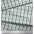 thumbnail image 3 of Soimoi Brown Modal Satin Fabric Window Pane Check Decor Fabric Printed Yard 42 Inch Wide, 3 of 3