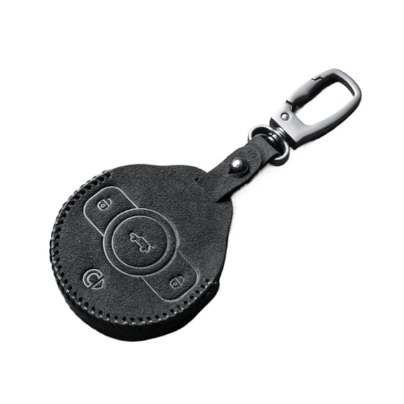 Maytalsory Porte-Clés pour Smart 1 Étui de Clé de Voiture Résistant à l'Usure Résistant à l'Usure pour Mieux Noir+boucle Carrée