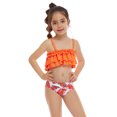 thumbnail image 1 of KAWELL Maillot de Bain Fille Deux Pièces Tankini Plissé à Volants, 1 of 6