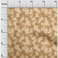 thumbnail image 2 of oneOone Polyester Spandex Dark Beige Fabric Floral Botanical Sewing Material Print Fabric By The Yard 56 Inch Wide, 2 of 4