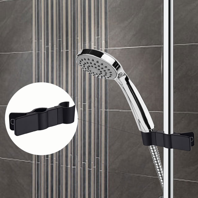 Birdeem Adjustable Shower Bracket, Adjustables Shower for Slide Bar,Universal 22-25Mm O.D, Rail Bracket for Slide Bar Slider Clamp Bathroom Replacement, Shower Slide Bar