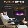 thumbnail image 4 of HOMCOM Electric Wall-Mounted Fireplace Flame Effect & 7 Color Backgrounds, 4 of 10