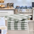 thumbnail image 2 of Unique Bargains 6PCS Cotton Kitchen Tea Towel Set Lattice Pattern, 2 of 9