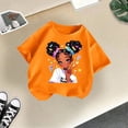 thumbnail image 4 of AJIWYH Polo Jaune pour Filles, T-Shirt Graphique Mignon à Col Rond à Manches Courtes pour Fille, T-Shirt Décontracté d'Été, Polos à Manches Courtes pour Filles de 13-14 Ans, Orange, 4 of 4