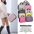thumbnail image 2 of Makeup Storage Organizer Travel ABS Toiletry Suitcase Box Mini Capacity Mini Boarding Luggage Cosmetic Case Large Capacity Bag Purple, 2 of 8