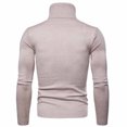 thumbnail image 4 of IROINNID Men's Turtleneck Long Sleeve Jumper Mid-Length Solid Color Knit Pullover Trim Base Sweater Blouse, 4 of 8