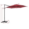 thumbnail image 2 of Costway Parasol Déporté de Patio 10 Pi avec Rotation à 360°, Évent, Base en Croix Incluse Bordeaux, 2 of 10
