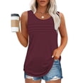 thumbnail image 2 of Besolor Womens Summer Sleeveless Shirts 2025 Casual Round Neck Tank Tops Loose Solid Color Basic Tee Plus Size, 2 of 7