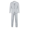 thumbnail image 2 of TIMIFIS Complets Gris pour Hommes 2 Pcs Coupe Ajustée Décontracté un Bouton Complets Unis pour Hommes Affaires Mariage Fête Ensemble Veste Blazer et Pantalon SetFall, 2 of 5