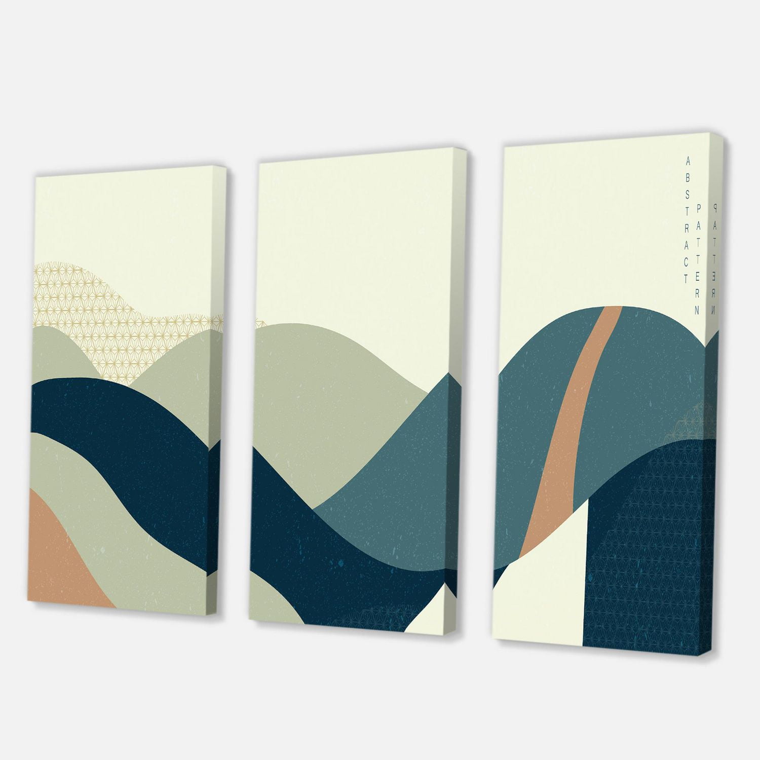 Designart Paysage géométrique abstrait avec des collines Art mural sur toile