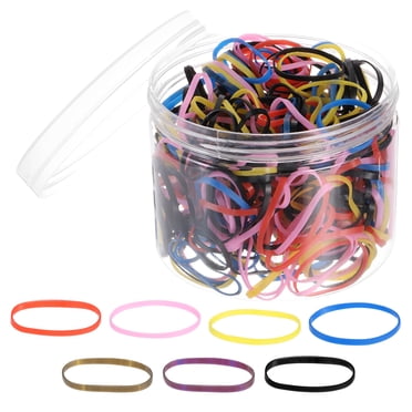 Uxcell 300 Pack Rubber Band Stretchable Rubber Elastic Band Mixed Colors 15mm x 2mm Hair Rubber Bands for Home Office