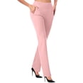 thumbnail image 2 of LSLJS Pantalon Évasé Ajusté pour Femme, Mode Décontractée, Tempérament, Couleur Unie, Tricoté, Micro-Tiré, 2 of 5