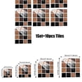 thumbnail image 3 of 10 Pieces of Geometric Square Grid Pattern Wall Stickers, Fmb316, 15*15Cm, Pvc Adhesive Tile Stickers 10Pcs Geometric Square Grid Wall Stickers for Kitchen Floor Furniture, 3 of 6