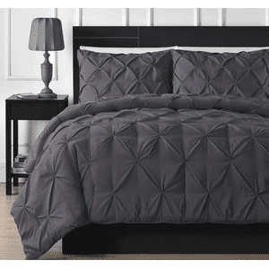 Rénovés Cotton Metrics Linen Duvets118 Pinceau de couverture de duvet plissé, 3pc, 800 Le comte des fils, 100% Produits biologiques Cotton, Pintuck Design, fermeture à glissière, attaches d'angle