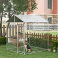 thumbnail image 2 of PawHut 6.6' x 6.6' x 7.8' Covered Dog Kennel for Small Medium Dogs, 2 of 10