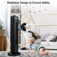 thumbnail image 3 of Pemberly Row 28" Oscillating Tower Fan with 3 Speeds in Black, 3 of 10