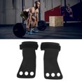 thumbnail image 1 of Lifting 2pcs Gymnastics Palm Protector Imitation Leather Three Fingers Hand Grip for Pull Up Weight Lifting Training, 1 of 7