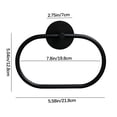 thumbnail image 1 of Agiferg Oval Stainless Steel Towel Ring Without Punching Black Bathroom Towel Rack Hanging Ring, 1 of 2