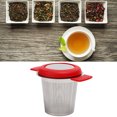 thumbnail image 4 of Filtre à Thé, Grande Capacité Infuseur à Thé en Acier Inoxydable avec Couvercle pour Maison de Thé pour Maison pour Café Rouge Silicone+acier Inoxydable, 4 of 8