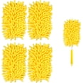 thumbnail image 1 of 4pcs Duster Refills for Swiffer, Microfiber Ceiling Fan Duster 360 Feather Duster Refills Heavy Duty Hand Dusters for Cleaning Compatible with Swiffer (Yellow), 1 of 6